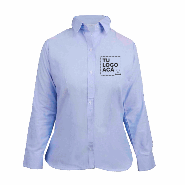 Blusa Oxford Manga Corta - Imagen 2